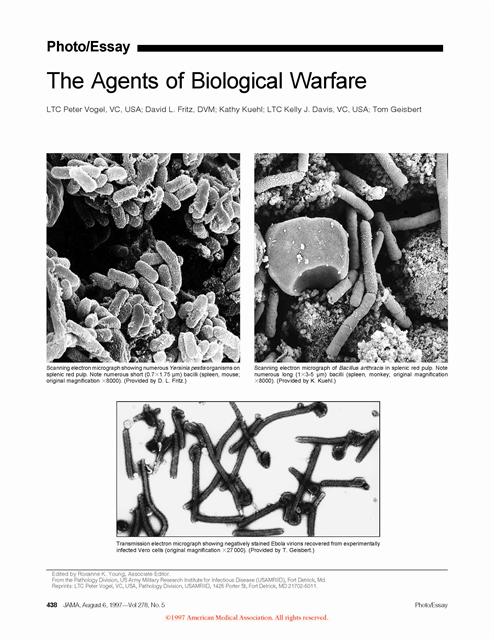 The Agents of Biological Warefare
